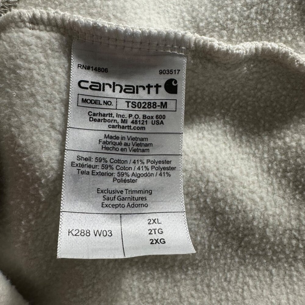 Carhart K288 W03 Loose Fit Midweight Logo Long Sleeve Graphic Hoodie 2XL Outdoor - Picture 7 of 10